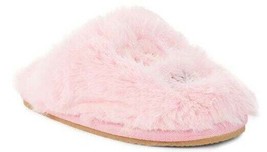 Under One Sky Girl&#39;s Embroidery Faux Fur Mule Slippers Small/Medium - $19.99