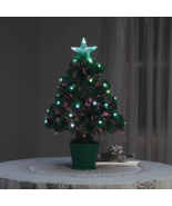 2-Ft Pre-Lit Fiber Optic Christmas Tree Colorful LED Lights Holiday Home... - €15,87 EUR
