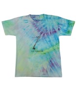 Fly Fishing Mens M Custom Tie Dye Shirt OOAK Frog on Fishing Rod Upcycle... - $20.28 CAD