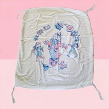 Vintage Baby Crib Playpen Cover Terrycloth Towel Blue Pink 1950s Clown Doll - £58.53 GBP