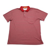 Feng Ge Shirt Mens 52 Orange Short Sleeve Spread Collar Cotton Pinstripe... - $18.69