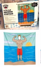 In The Buff Peekaboo Shower Curtain Body Builder Beach Body Muscle Man Fabric - £9.48 GBP