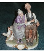 Giuseppe Cappe Statue Gruppo Vecchietti Figurine Capodimonte Old Couple In Love! - £2,508.43 GBP