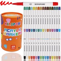 Colorful Creations: 48 Washable Acrylic Markers for Kids - DIY Art Crafts Making - $43.55