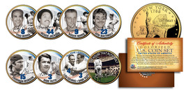 Yankees Legends 24K Gold Plated Ny State Quarters Us 7-Coin Set +Bonus Babe Ruth - £14.67 GBP