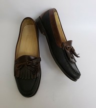 Cole Haan Mens Shoes Black Brown Country Loafers Tassel Flap Slip On Size 10 B - £31.50 GBP