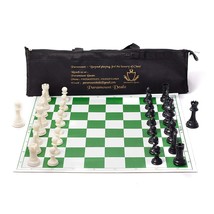 17&quot;x 17&quot; Professional Vinyl Chess Set (Fide Standards)- with 2 Extra Queens/Carr - £42.80 GBP