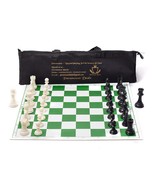 17&quot;x 17&quot; Professional Vinyl Chess Set (Fide Standards)- with 2 Extra Que... - £43.62 GBP