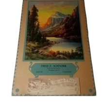 FRED F SCHNORR HARDWARE KOHLER WI 1944 Mountains Rivers Skyline Views 5A - £30.32 GBP