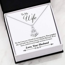 Express Your Love Gifts to My Wife You Complete Me Anchor Necklace Stainless Ste - £31.50 GBP