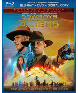 Cowboys  Aliens (Blu-ray/DVD, 2011, 2-Disc Set, Extended Edition... - £6.40 GBP