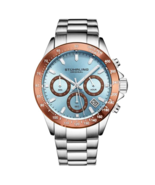Stuhrling Ultima 3960 Quartz 42mm Chronograph - Light Blue Dial - $398.53 CAD