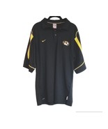 Missouri Mizzou Tigers Nike FitDry Polo Shirt L Men's Black Poly Team Large - £17.34 GBP
