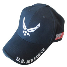 Navy Blue Air Force Usa Flag Embroidered Military Hat Cap - £26.14 GBP