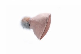 Rose - Winter Hat Beanie Cap New Super Soft Faux Fur pom pom - £15.73 GBP