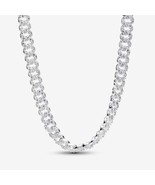 925 Sterling silver Pavé Cuban Chain Necklace  393161C01 - $86.16 CAD+
