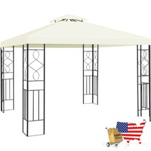 Gazebos Pergolas 2 Tiers 10&#39; X 10&#39; Patio Gazebo Canopy Tent Stable And Sturdy - $314.79