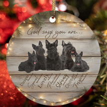 God Say You Are Scottish Terrier Dog Christmas Ornament Christian Gift Decor - $16.78