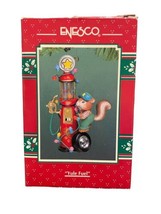 Yule Fuel Enesco Christmas Ornameent  Squirrel At Old Fashioned Gas Pump - £13.58 GBP