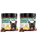 2 Probiotics for Dogs with Prebiotics, Fiber, Chicory Root &amp; Pumpkin I 8... - $60.11 CAD