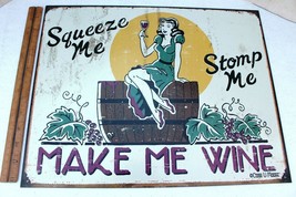 &quot;Make Me Wine&quot; Pin-Up Girl Sign for Shop Garage or Man Cave - £9.50 GBP