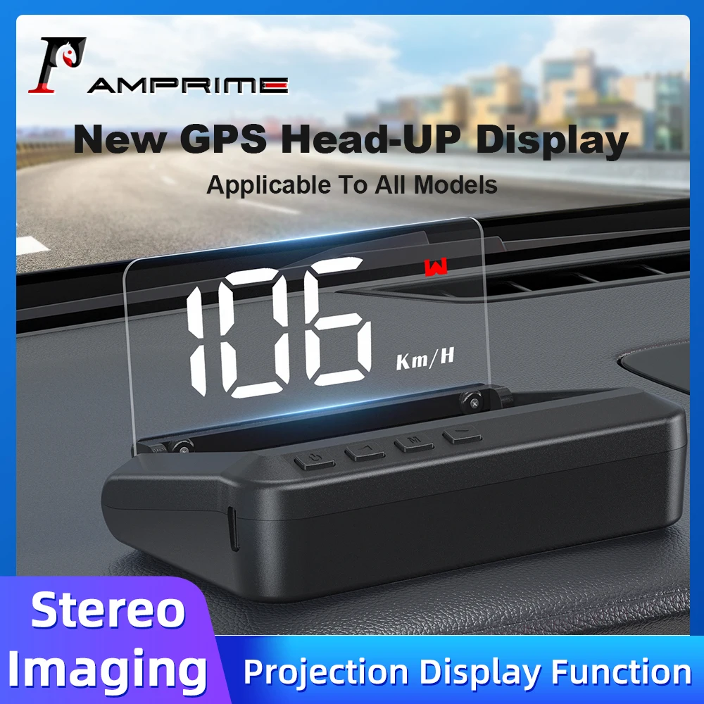 AMPrime C100 GPS HUD Head Up Display Car Smart Digital Alarm Reminder Auto - £25.22 GBP