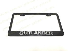 3D OUTLANDER Emblem Black Powder Coated Metal Steel License Plate Frame ... - $22.44