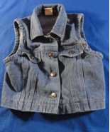 BIKER MOTORCYCLE BLUE JEAN VEST JACKET SIZE WOMENS 10 - €18,50 EUR