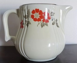 Vintage &quot;Hall&quot; ~ Superior Quality Kitchenware ~ Red Poppy Pitcher ~ Made in USA - £47.83 GBP