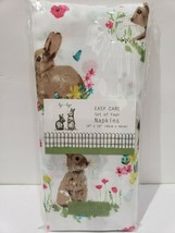 Hip Hop Easter Bunny Rabbit Cloth Fabric Dinner Napkins Set of 4 - £20.77 GBP