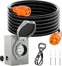 30 Amp Generator Cord 25Ft And 30 Amp Generator Inlet Box Kit, Nema, Ul Listed - $146.92