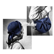 1940s Cloche Brim Hat &amp; Shoulder Bag or Purse, Single Crochet pattern (PDF 2334) - £2.80 GBP