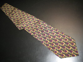 J Garcia Neck Tie Collection 14 Butterfly Trap 1996 Black with Maroons and Golds - $10.99