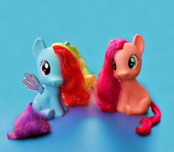 My Little Pony Rainbow Dash and Pinkie Pie Brushable Hair 9 Inch Lot of 2 Hasbro - £10.01 GBP