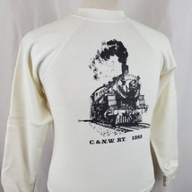 Vintage Chicago &amp; North Western Train Sweatshirt Youth L 14-16 Deadstock... - $17.99