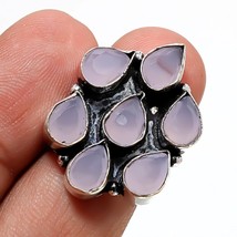 Rose Quartz Gemstone Handmade Fashion Ethnic Gifted Ring Jewelry 5.50&quot; SA 6351 - £4.78 GBP