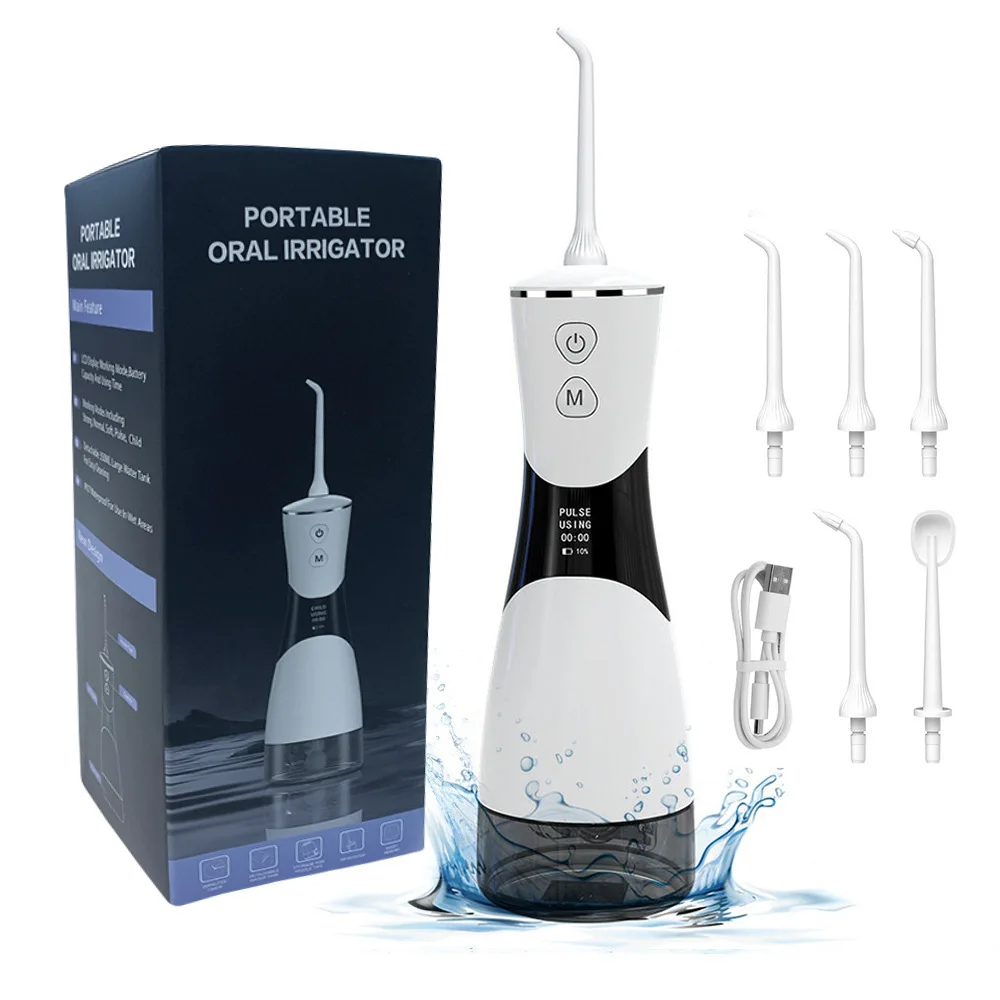 350ML Portable Oral Irrigator Water Flosser Rechargeable 5 Cleaning Mode... - $54.63