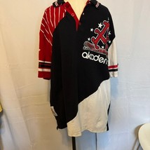 Akademiks Forgotten Heroes Patchwork Polo Shirt 3XL Hip Hop Vtg Y2K Stre... - $49.99