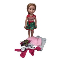 American Girl Doll Wellie Wishers Willa Doll 14-1/2&quot; Pre-Owned With Extra Pieces - £26.16 GBP