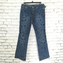 No Boundaries Jeans Women Juniors 13 Flocked Black Splatter Stretch Low ... - $24.99