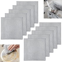 10PCS Metallic Cleaning Cloth, Multifunctional Non-Scratch Wire Dishcloth, Steel - £9.66 GBP