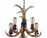 Patriot lighting  norwood 5 light black walnut chandelier1 thumb155 crop