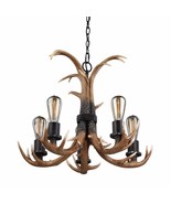 Norwood 5-Light Black Walnut Chandelier - £786.98 GBP