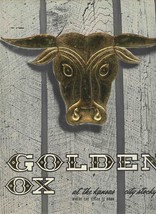 Golden Ox Restaurant Menu &amp; Wine List Kansas City Stock Yards Missouri  - £69.47 GBP