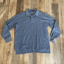 Polo Ralph Lauren Blue Classic Fit Long Sleeve Polo Shirt Size Large - £14.00 GBP