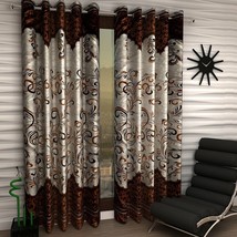 Polyester Blend Long Door Curtains Grommets Decorative Window Curtain Set Of 2 - £20.12 GBP+