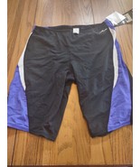 Dolfin Size 36 Men&#39;s Black And Purple Swim Shorts - £35.49 GBP