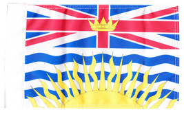 British Columbia - 5.5&quot; x 8.5&quot; Motorcycle Flag - £15.54 GBP