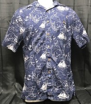Croft &amp; Barrow Men&#39;s Hawaiian Travel Button Down Blue Shirt Size S  - £11.11 GBP