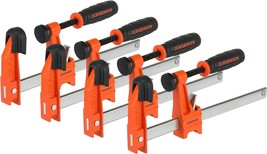 Jorgensen 6 Inch Bar Clamp Set, 4 Pack Steel F Clamp Light Duty, 300 Lbs... - $47.93